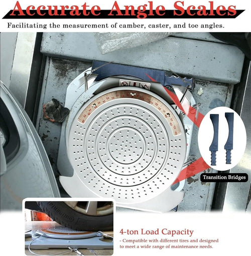 1 Pair Wheel Alignment Turn Plates for Cars