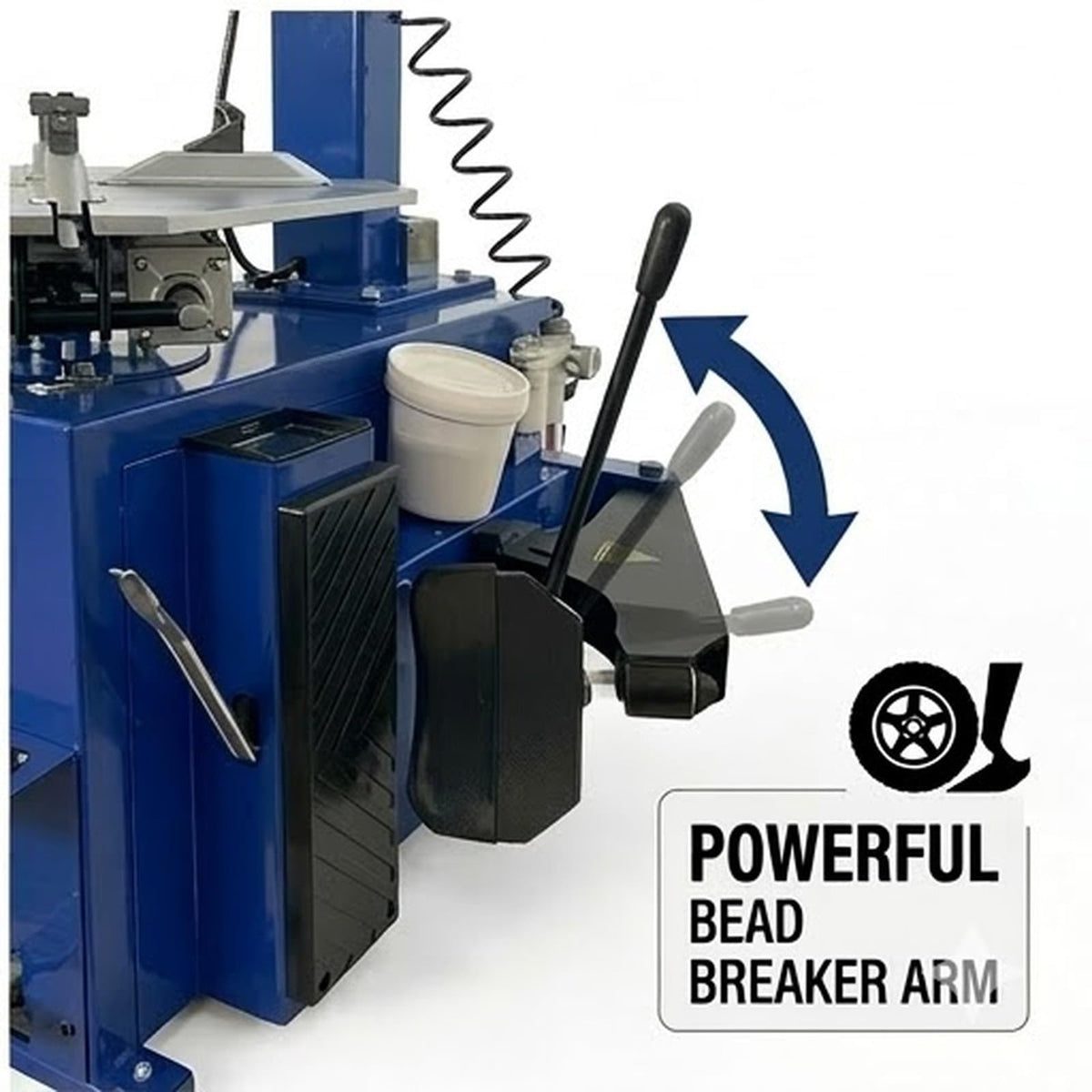 Jack Boss Tire Changer Machine, 3-Pedal Tire Machine, Heavy-Duty Wheel Tire Mounting & Dismounting Machine, 110V 60Hz Power, Fits 10"-24" Rims for Cars