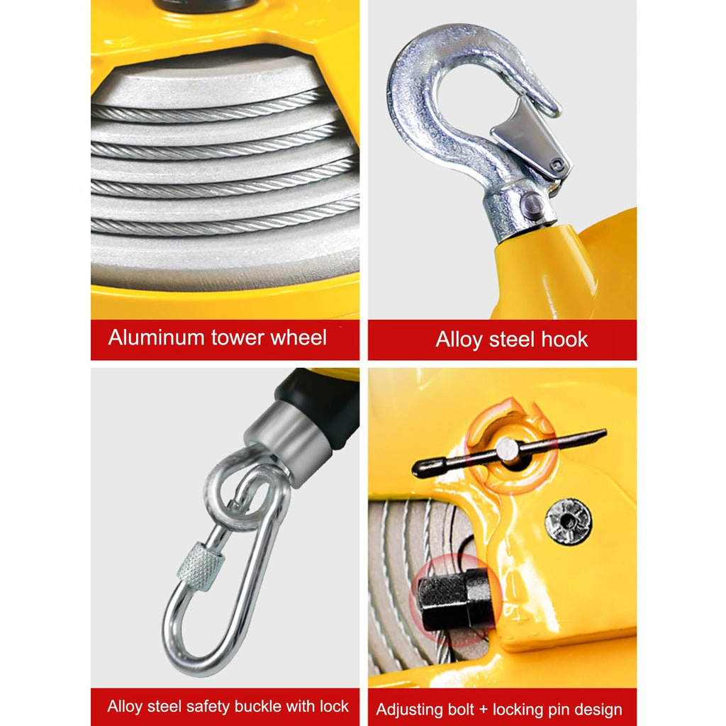 Spring Balancer Retractable Tool, Multi-Function Spring Balancer, Adjustable Tension, Spring Balancer with Self-Locking Function, for Hang, Carry and Remove Tools,22-30kg