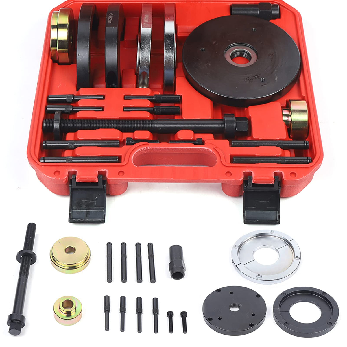 Front Wheel Drive Bearing Removal Tool - 82mm Bearing Puller Press Kit for Efficiently Removing and Replacing Wheel Hub Assembly