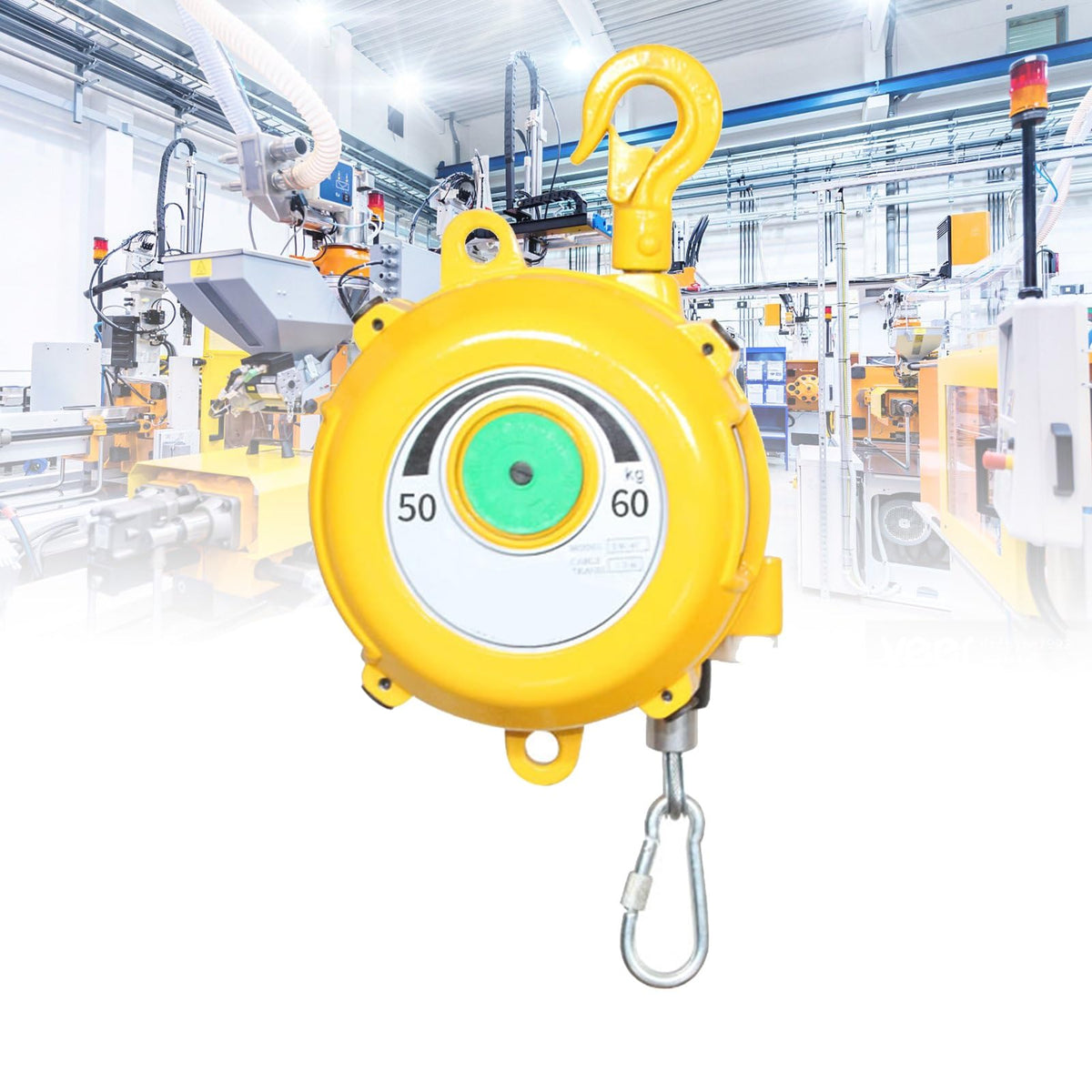 Retractable Spring Balancer - Adjustable Tool Balancer with Hook/Wire Rope for Workshop/Automotive Equipment, 1pcs(40-50kg)