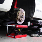 Steel Motorcycle Center Scissor Jack, 1100lb Wide Platform Motorcycle Stand for Tire Wheel Engine, Height Adjustable, for Tire Wheel Engine
