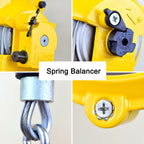 Heavy Duty Retractable Spring Balancer Tool (22-30kg) with Hook & Wire Rope - Adjustable, Durable, Easy to Use, Perfect for Workshop & Automotive Assembly Lines