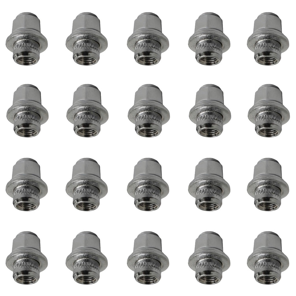 TRACER 20x Wheel Nuts M12 x 1.5 Flat Collar 37 Spanner Width 21 mm Compatible with Toyota, Allex