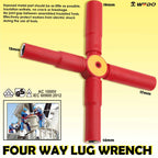 WEDO Insulated Four Way Lug Wrench,4-Way Cross Wrench, Size 13x14x17x19mm,VDE 1000V,For Tire Changing and Auto Maintenance
