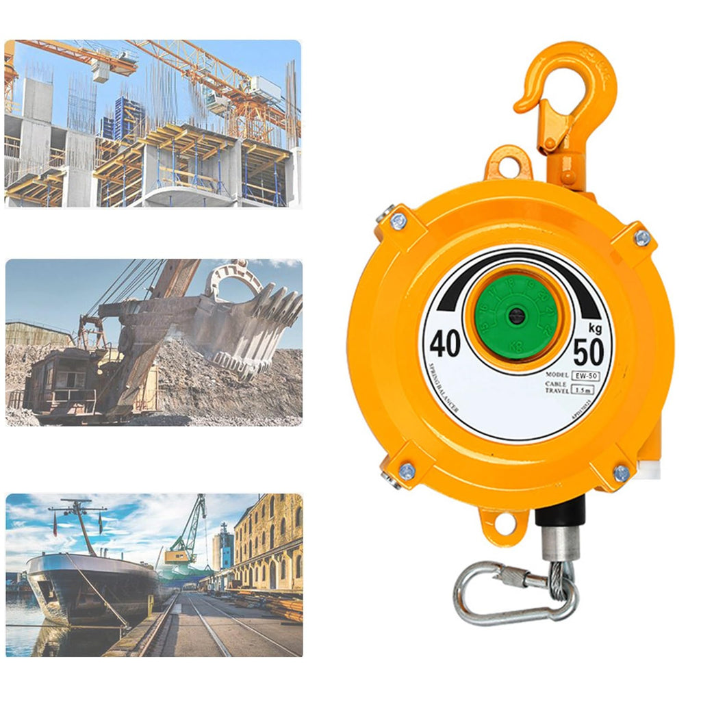 Spring Balancer,Tool Balancer with Hook and Wire Rope,Hanging Holder Spring Balancer,for Assembly Line,Workshop and Automotive Equipment,Multifunctional Auxiliary Tools(40-50kg
