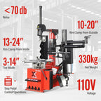 XK Wheel Machine,Wheel Changers, Rim Clamp 24 in,2.0HP,110V,806D