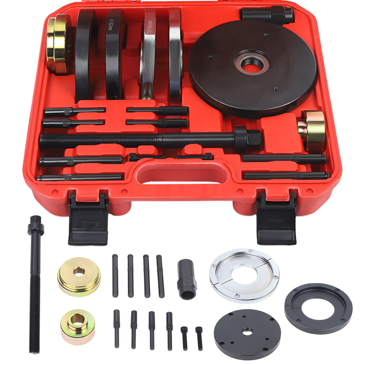 Wheel Drive Bearing Removal Tool 82mm Wheel Bearing Press Kit Red Wheel Unit Tools Set