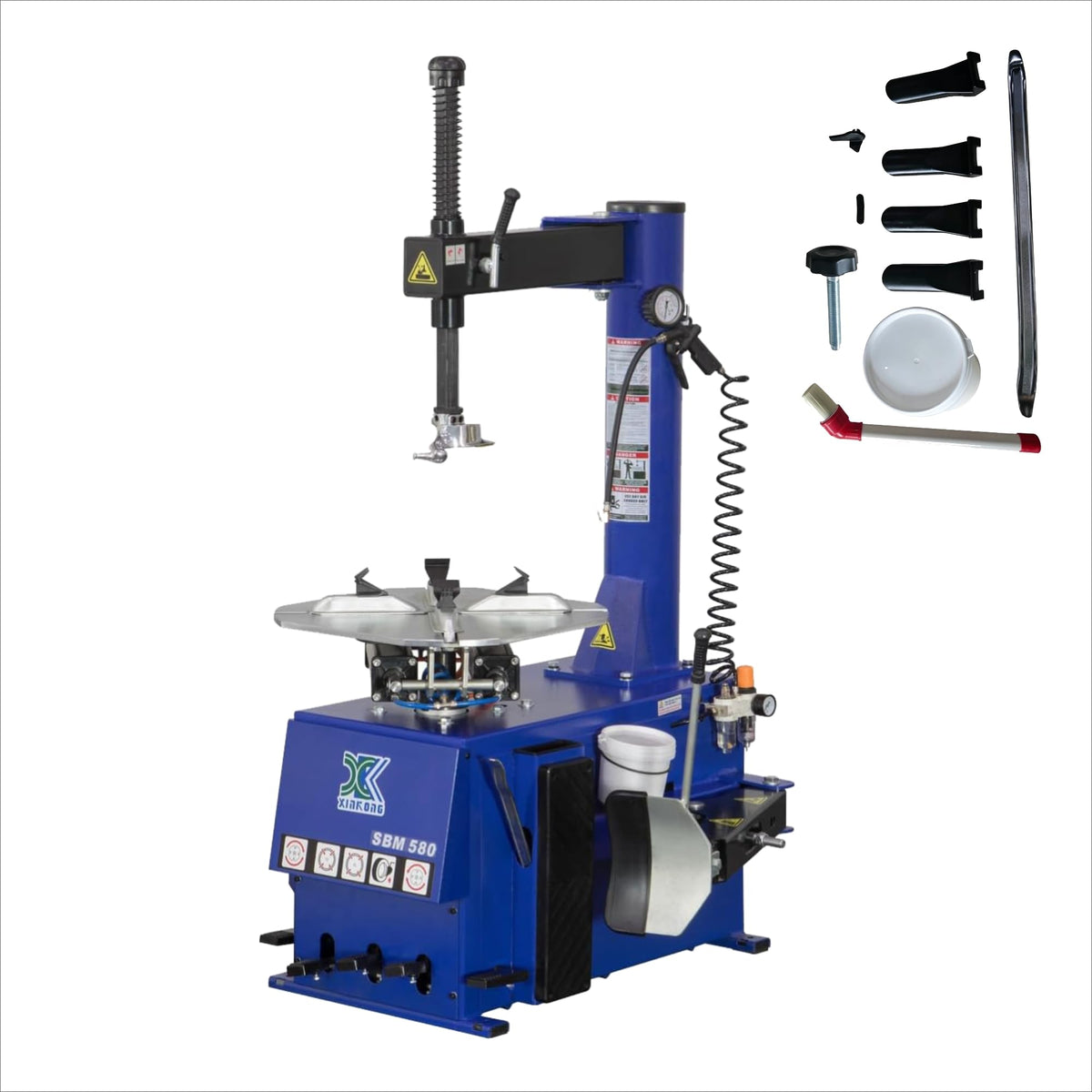 XK Tire Changer Single Wheel Changer,Rim Clamp 20 in,110V,2.0HP,580