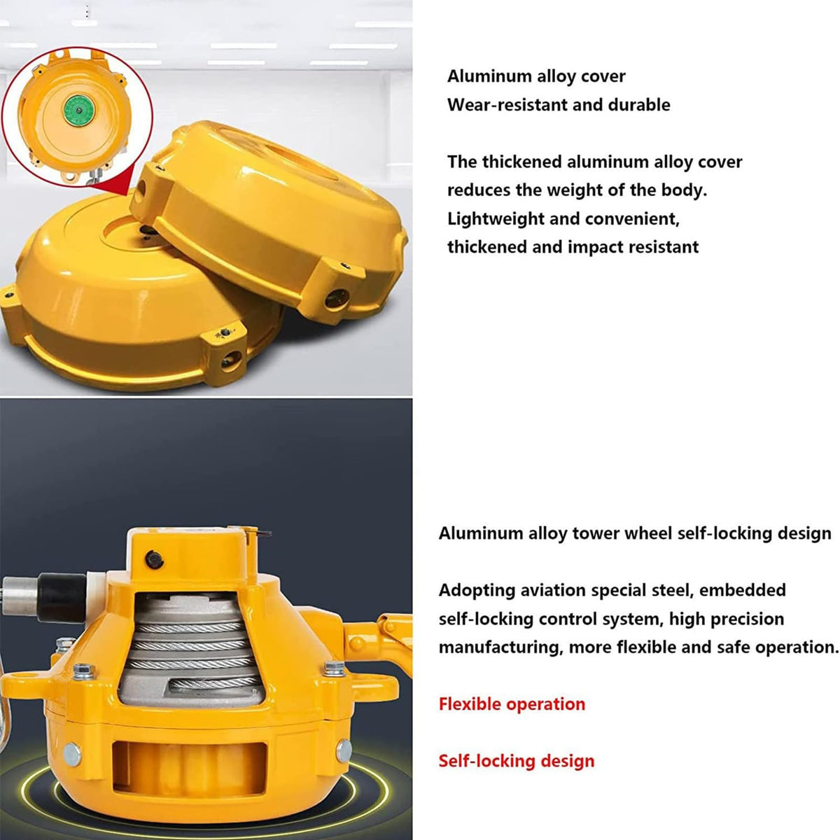 SPABOY Tower Type Spring Balancer, Heavy Duty Tool Balancer with Self-Locking Function, Iron Hanging Balancer,Hanging Holder 1.5 M Wire Rope, for Hanging Equipment Parts Welding Etc. (Size : 15-22kg)
