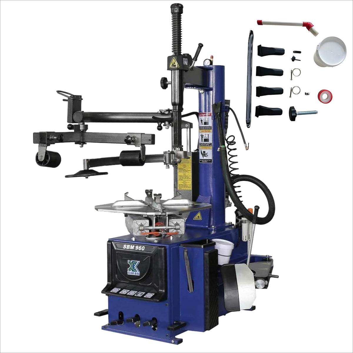 XK Tire Changer Single Wheel Changer,Rim Clamp 20 in,110V,2.0HP,580