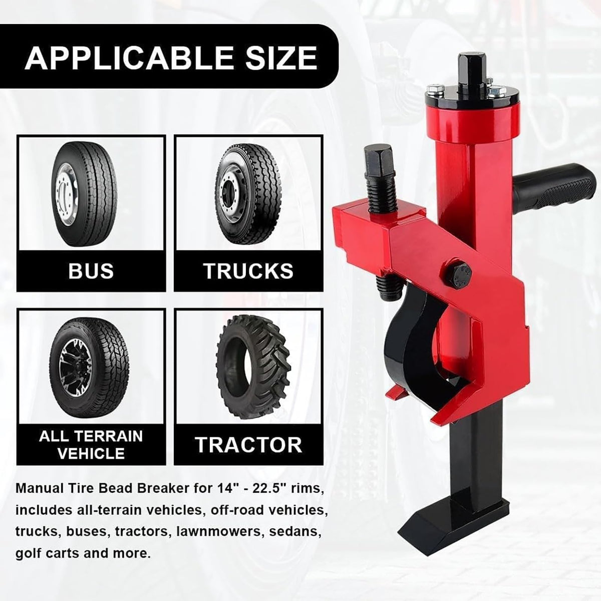 Manual Tire Bead Breaker Machine,Pneumatic Tire Changer Tool,Pneumatic Tire Bead Breaker Tool Heavy Duty Universal Tire Bead Breaker Tool for Cars and Trucks Tractor ATV