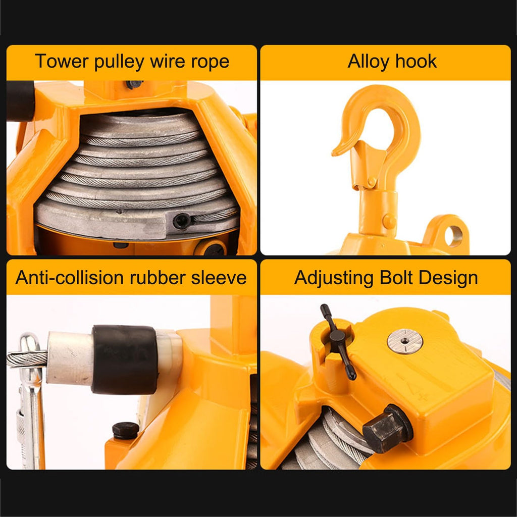 Spring Balancer, Spring Retractable Tool, with 150cm Cable and Alloy Safety Buckle, Stable and Durable, for Assembly Line, Hanging, Moving Tools, Fixtures,15-22 kg