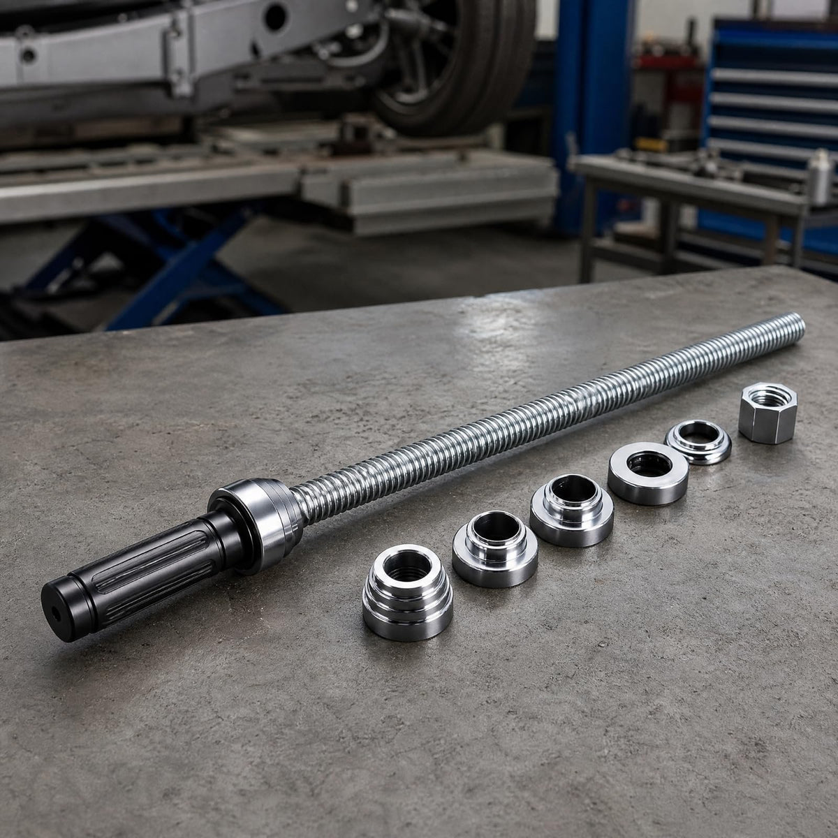 Amagogo Bearing Press with Adapter Sleeves Textured Handgrip Vehicle Bearing Installation Tool 45 Steel for Automotive Technicians, Workshop Repair