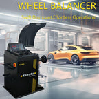 KunChy 10"-24" Automatic Laser Wheel Balancers Wheel Balancing with Hood and Auto Ruler Brake Self-Calibrating,KC-988