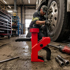 Tire Removal Machine Manual Tire Bead Breaker Tool Portable Tire Changer Hand Operated Bead Separator Steel Construction with Controlled Grip Handle, Red
