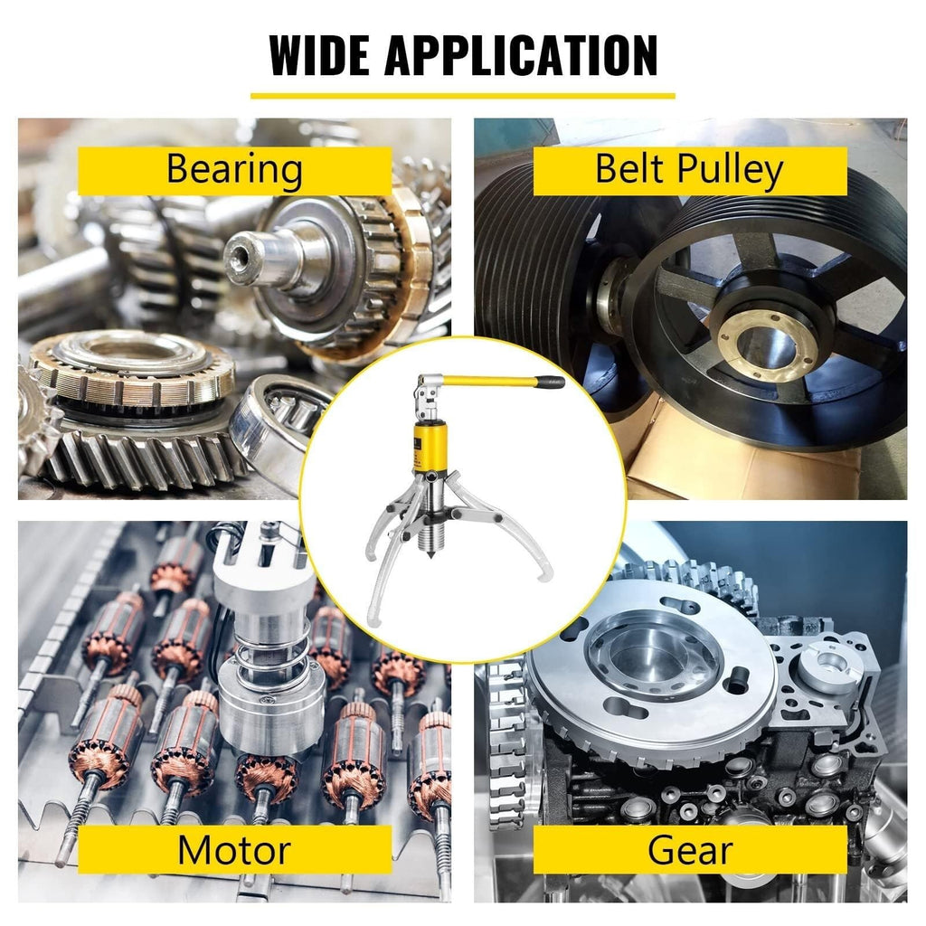 15 Ton Hydraulic Gear Puller, with Adjustable 3 Jaws Wheel Bearing Pulling Separator, Wheel Bearing Hub Removal Tool
