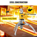 15 Ton Hydraulic Gear Puller, with Adjustable 3 Jaws Wheel Bearing Pulling Separator, Wheel Bearing Hub Removal Tool