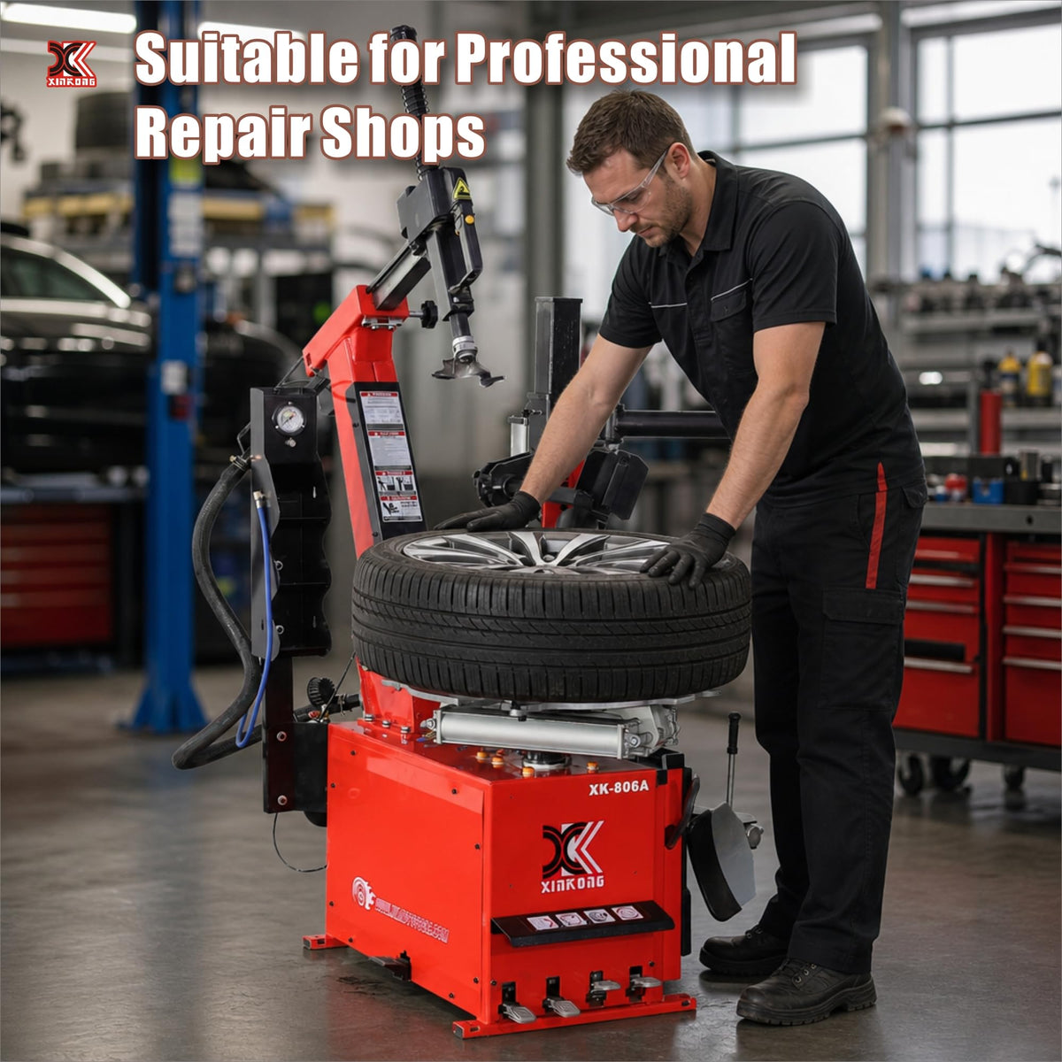 XK Tire Changer,Wheel Changers,Rim Clamp 24 in,2.0HP,110V,806A