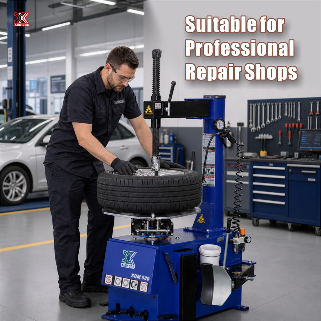 XK Tire Changer Single Wheel Changer,Rim Clamp 20 in,110V,2.0HP,580