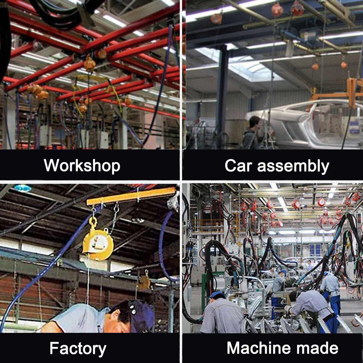 Spring Balancer Tool Balancer with Hook and Wire Rope with 1.5m Wire Rope and Hook Hanging Holding Equipment, for Assembly Line, Workshop and Automotive Equipment,60-70kg