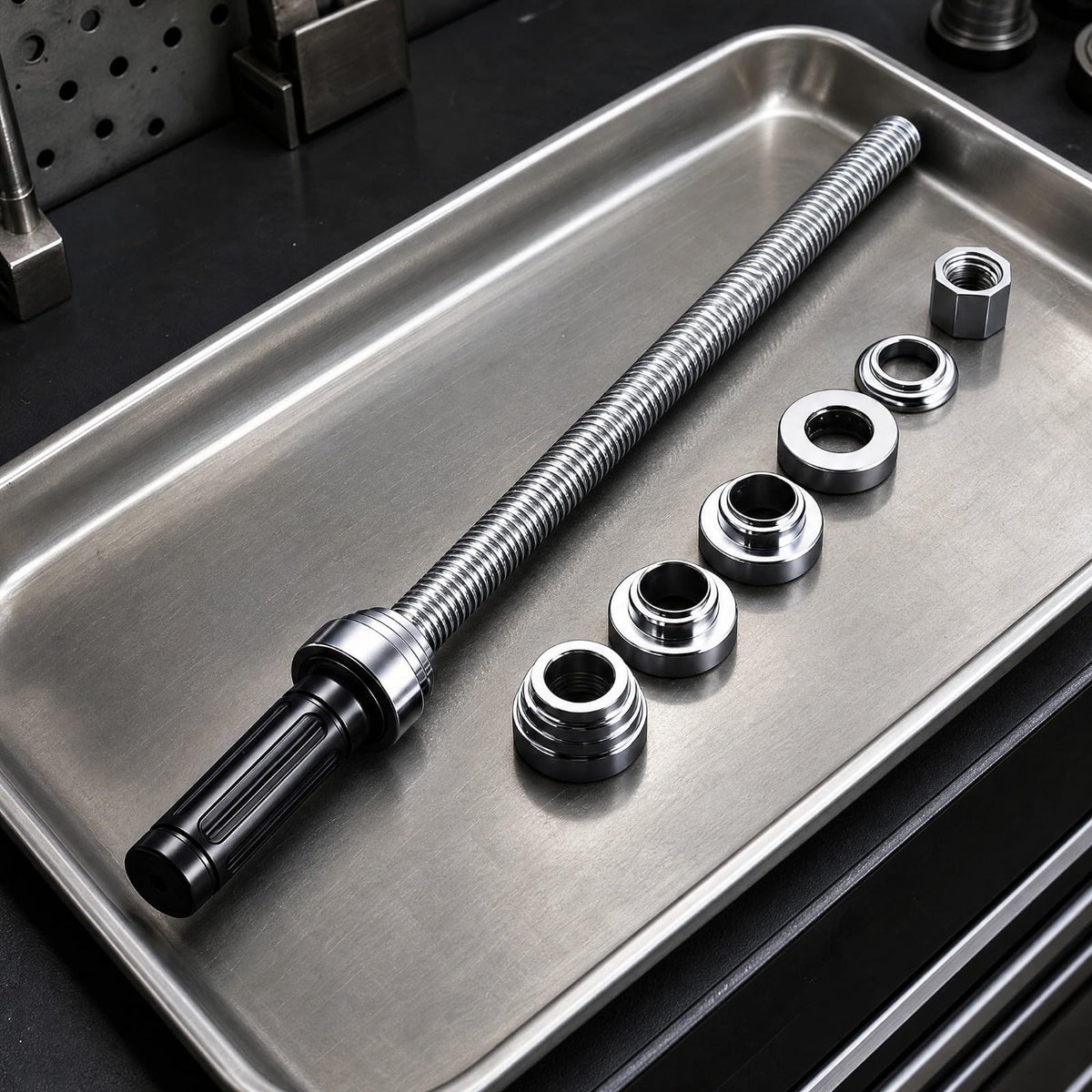 Amagogo Bearing Press with Adapter Sleeves Textured Handgrip Vehicle Bearing Installation Tool 45 Steel for Automotive Technicians, Workshop Repair