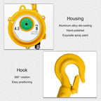 Heavy-Duty Retractable Spring Balancer with 1.5m Wire Rope & Hook - Reliable Tool Holder for Workshop & Automotive Equipment (30-40 Kg Capacity)